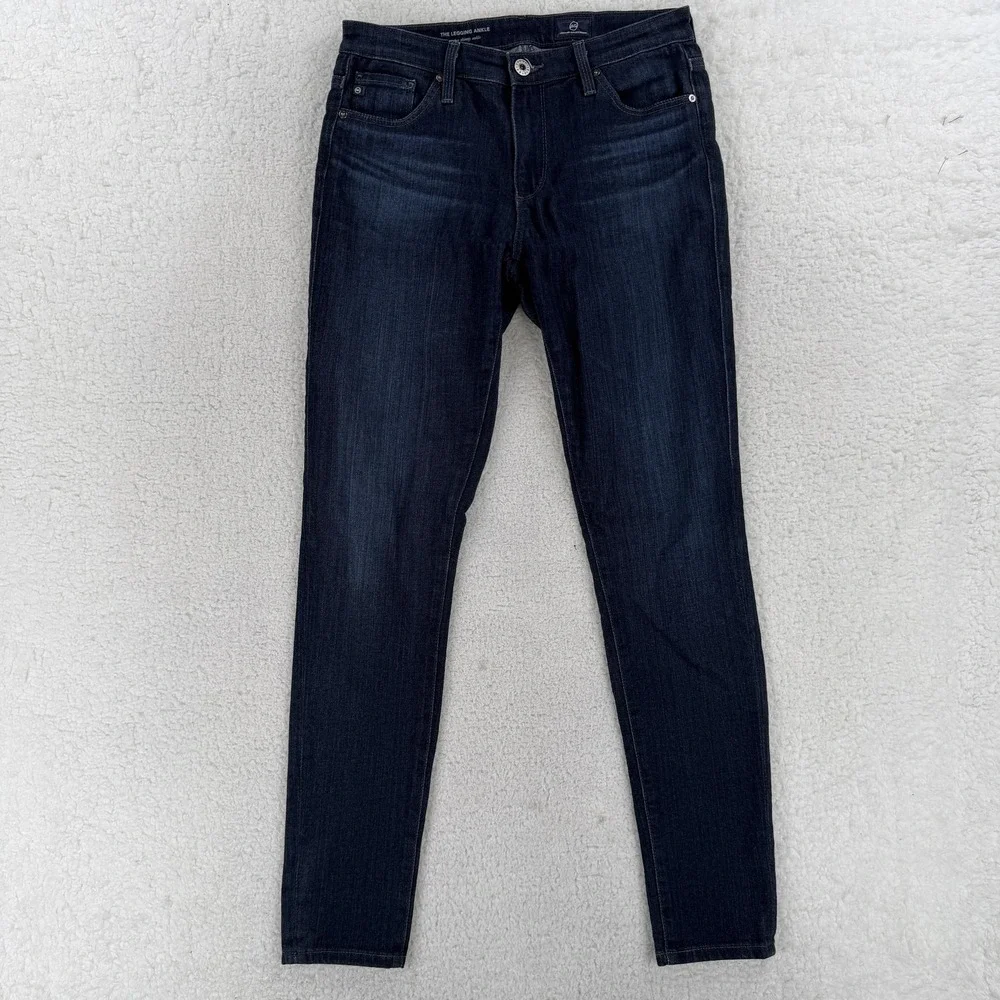 AG Adriano Goldschmied The‎ Legging Ankle Jeans Womens 27 Blue Low Rise Skinny